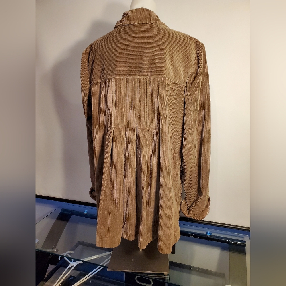 Chadwicks Corduroy Trench Coat - Brown - Picture 3 of 11